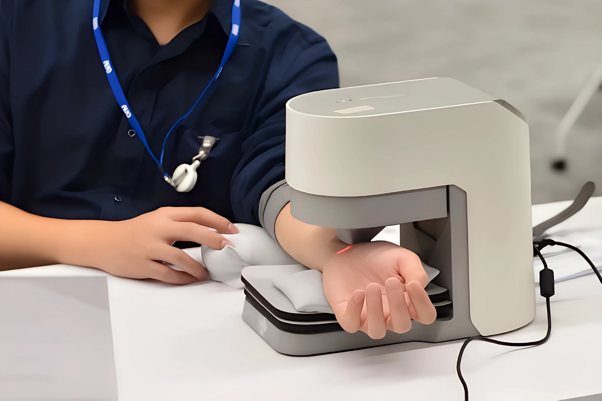 米蘭體育耘康中醫數位化檢測解決方案之脈象檢測系統採用高靈敏多點式壓力感測器，可真實還原「寸、關、尺」三部脈象量測結果
